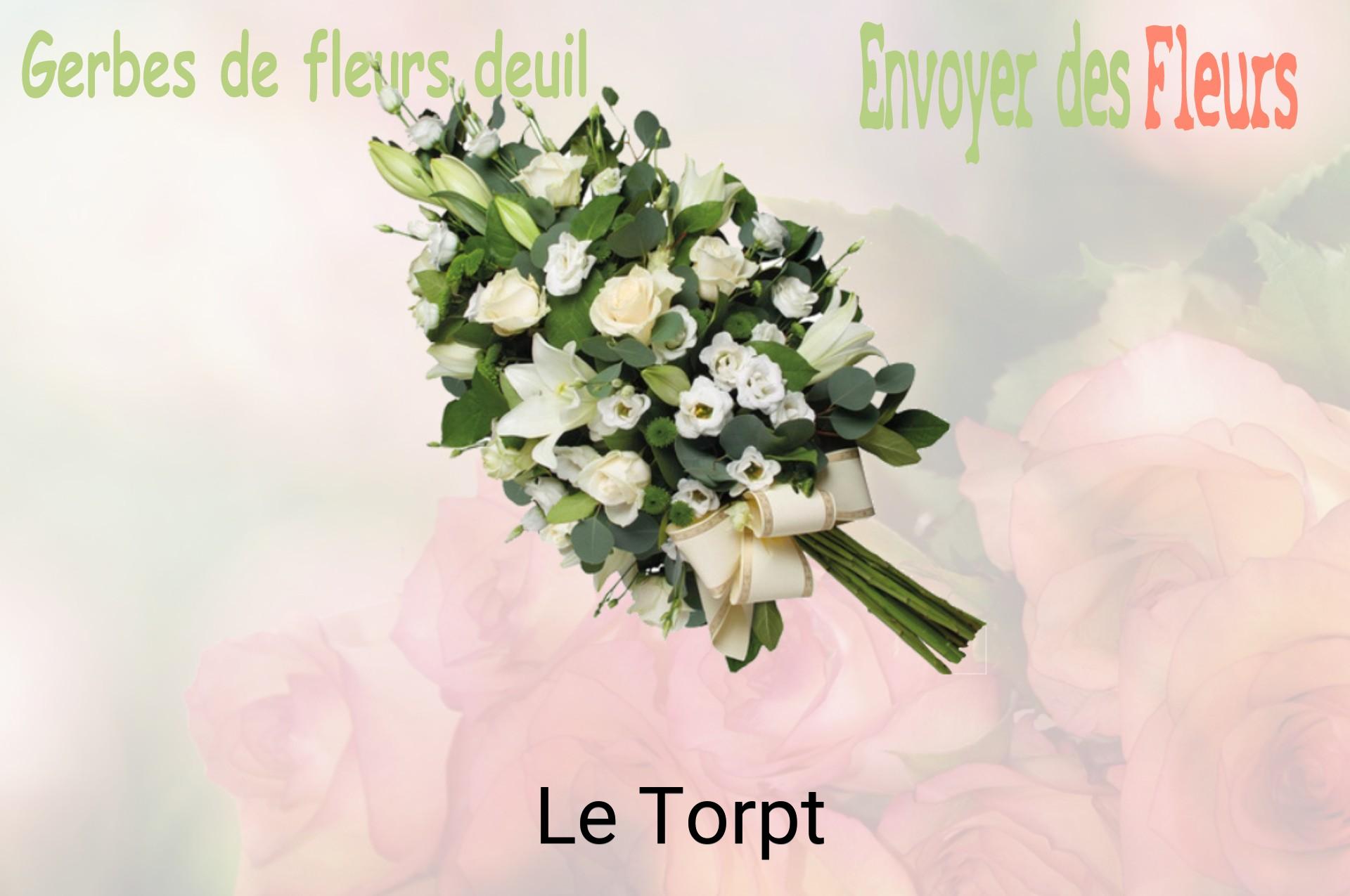 Gerbe de fleurs de deuil livrée à Le Torpt